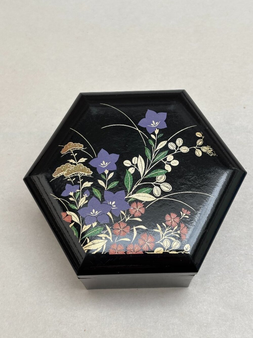 Vintage Onyx + Floral Trinket Box